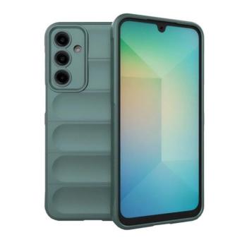 Samsung Galaxy A36 5G SM-A366B, Szilikon tok, közepesen ütésálló, 3D minta, sötétzöld kép