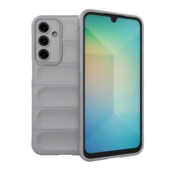 Samsung Galaxy A36 5G SM-A366B, Szilikon tok, közepesen ütésálló, 3D minta, világosszürke kép