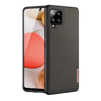 Samsung Galaxy A42 5G / M42 5G SM-A426B / M426B, Műanyag hátlap védőtok + szilikon keret, fényvisszaverő szövet hátlap, rács minta, Dux Ducis Fino, zöld kép