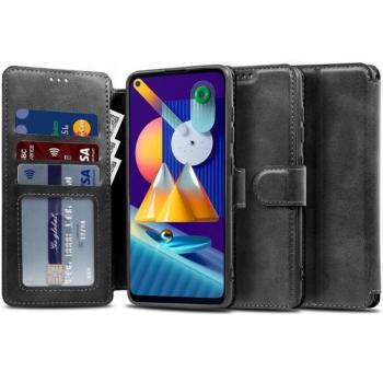 Samsung Galaxy A42 5G / M42 5G SM-A426B / M426B, Oldalra nyíló tok, stand, mágnes csattal, TP Wallett, fekete kép