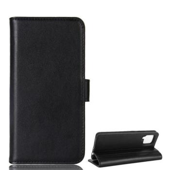 Samsung Galaxy A42 5G / M42 5G SM-A426B / M426B, Oldalra nyíló tok, valódi bőrtok, stand, sima felület, fekete kép