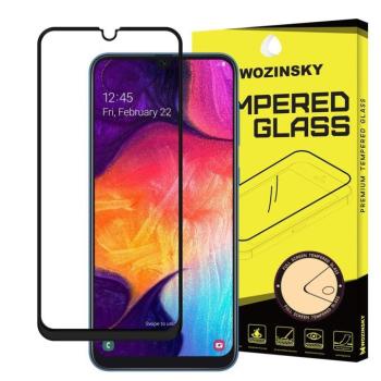 Samsung Galaxy A50 (A30 A30s A50s M30) karcálló edzett üveg TELJES KÉPERNYŐS FEKETE Tempered Glass kijelzőfólia kijelzővédő fólia kijelző védőfólia eddzett SM-A505F kép