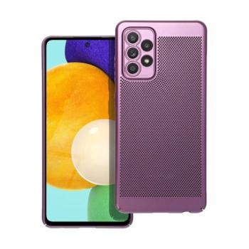 Samsung Galaxy A52 / A52 5G / A52s 5G SM-A525F / A526B / A528B, Műanyag hátlap védőtok, légáteresztő, lyukacsos minta, Breezy, lila kép