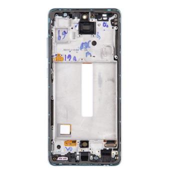 Samsung Galaxy A52 LTE/5G kompatibilis LCD modul kerettel, OEM jellegű, király kék kép
