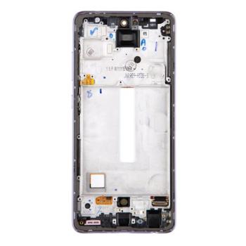Samsung Galaxy A52 LTE/5G kompatibilis LCD modul kerettel, OEM jellegű, király lila kép