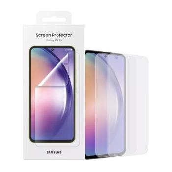 Samsung Galaxy A54 5G SM-A546B, Kijelzővédő fólia (az íves részre nem hajlik rá!), Clear Prémium, gyári, 2 db / csomag kép
