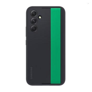 Samsung Galaxy A54 5G SM-A546B, Szilikon tok, kézpánttal, fekete, gyári kép