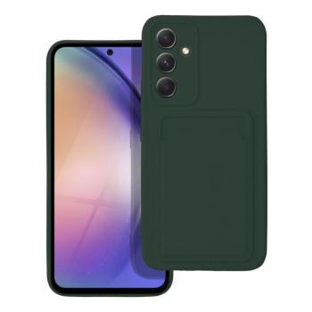 Samsung Galaxy A54 szilikon tok, hátlap tok, bankkártya tartós, zöld, SM-A546, Card kép