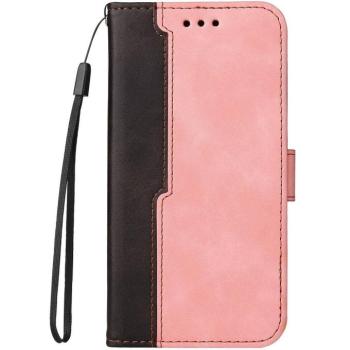 Samsung Galaxy A55 5G SM-A556B, Oldalra nyíló tok, stand, kártyatartóval, kézpánttal, Wooze Colour Wallet, rózsaszín kép