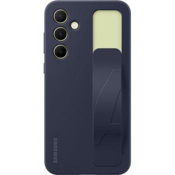 Samsung Galaxy A55 5G SM-A556B, Szilikon tok, matt, beépített szíj, sötétkék, gyári kép