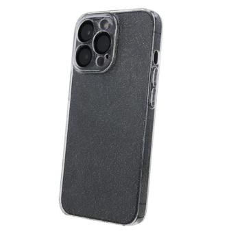 Samsung Galaxy A55 szilikon tok, hátlap tok, TPU tok, átlátszó, ezüst csillámos, SM-A556, Shine kép
