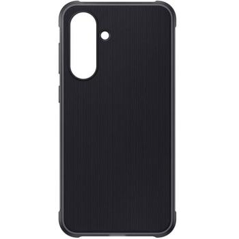 Samsung Galaxy A56 5G SM-A566B, Műanyag hátlap védőtok, dupla rétegű, gumírozott, közepesen ütésálló, csíkos minta, Rugged Case, fekete, gyári kép