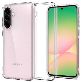 Samsung Galaxy A56 5G SM-A566B, Műanyag hátlap védőtok + szilikon keret, Spigen Ultra Hybrid, átlátszó kép