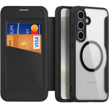 Samsung Galaxy A56 5G SM-A566B, Oldalra nyíló tok, stand, közepesen ütésálló, Magsafe kompatibilis, Dux Ducis Skin Pro Magsafe, fekete kép