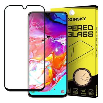 Samsung Galaxy A70 A70s karcálló edzett üveg TELJES KÉPERNYŐS FEKETE Tempered Glass kijelzőfólia kijelzővédő fólia kijelző védőfólia eddzett SM-A705F kép