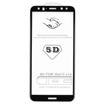Samsung Galaxy A70 / A70s SM-A705F / A707F, Kijelzővédő fólia, ütésálló fólia (az íves részre is!), Tempered Glass (edzett üveg), fekete kép