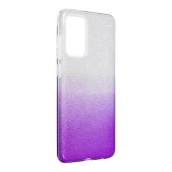 Samsung Galaxy A72 4G / 5G szilikon tok, csillámos, hátlap tok, lila-ezüst, SM-A725, SM-A726, Shining kép