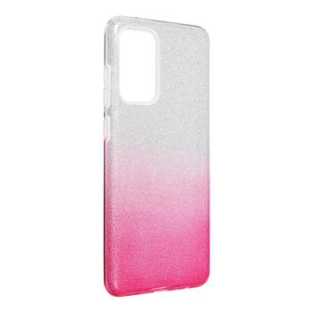 Samsung Galaxy A72 4G / 5G szilikon tok, csillámos, hátlap tok, pink-ezüst, SM-A725, SM-A726, Shining kép