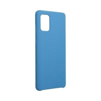 Samsung Galaxy A72 4G/5G szilikon tok, matt, velúr belső, kék, SM-A725, SM-A726, Forcell Silicone kép
