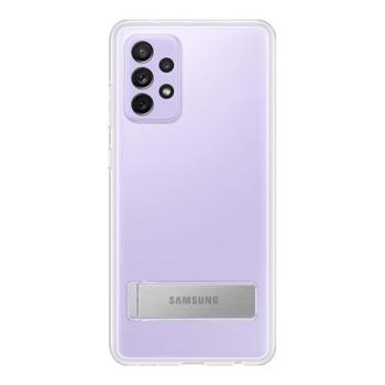 Samsung Galaxy A72 / A72 5G SM-A725F / A726B, Műanyag hátlap védőtok, dupla rétegű, gumírozott, kitámasztóval, átlátszó, gyári kép