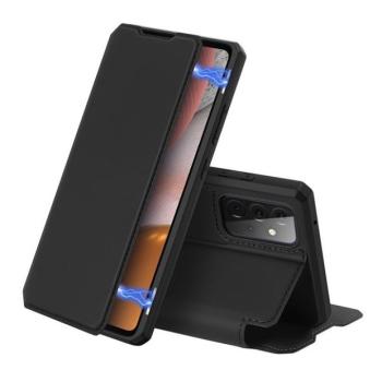 Samsung Galaxy A72 / A72 5G SM-A725F / A726B, Oldalra nyíló tok, stand, Dux Ducis Skin X, fekete kép