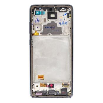 Samsung Galaxy A72 kompatibilis LCD modul kerettel, OEM jellegű, király fekete kép