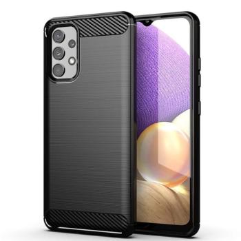 Samsung Galaxy A73 szilikon tok, fekete, SM-A736, Carbon fiber kép