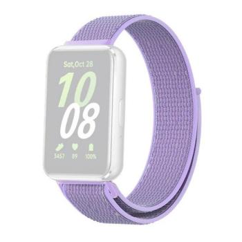 Samsung Galaxy Fit3 SM-R390, textíl pótszíj, nylon, tépőzáras, állítható, légáteresztő, lila kép