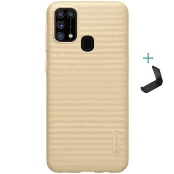 Samsung Galaxy M31 SM-M315F, Műanyag hátlap védőtok, stand, Nillkin Super Frosted, arany kép