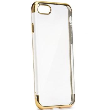 Samsung Galaxy M31 SM-M315F, Szilikon tok, Electro Plating, átlátszó/arany kép