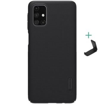 Samsung Galaxy M31s SM-M317F, Műanyag hátlap védőtok, stand, Nillkin Super Frosted, fekete kép
