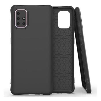Samsung Galaxy M31s SM-M317F, Szilikon tok, közepesen ütésálló, légpárnás sarok, matt, fekete kép