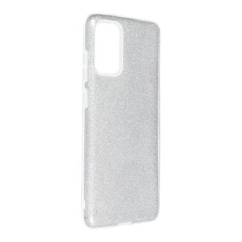 Samsung Galaxy S20 Plus 4G / 5G szilikon tok, csillámos, hátlap tok, ezüst, SM-G985, SM-G986, Shining kép