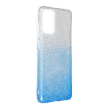 Samsung Galaxy S20 Plus 4G / 5G szilikon tok, csillámos, hátlap tok, kék-ezüst, SM-G985, SM-G986, Shining kép