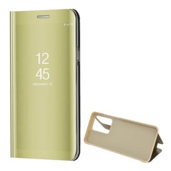 Samsung Galaxy S20 Ultra 5G SM-G988, Oldalra nyíló tok, hívás mutatóval, Smart View Cover, arany (utángyártott) kép