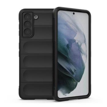 Samsung Galaxy S21 5G SM-G991, Szilikon tok, közepesen ütésálló, 3D minta, fekete kép