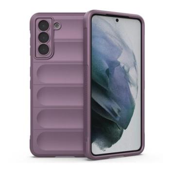 Samsung Galaxy S21 5G SM-G991, Szilikon tok, közepesen ütésálló, 3D minta, lila kép