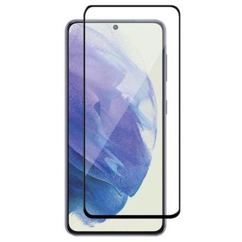 Samsung Galaxy S21 FE karcálló edzett üveg TELJES KIJELZŐS Tempered Glass kijelzőfólia kijelzővédő fólia kijelző védőfólia eddzett SM-G990 fekete keretes kép