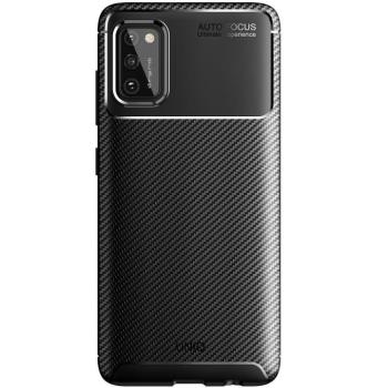 Samsung Galaxy S21 Plus 5G SM-G996, Szilikon tok, közepesen ütésálló, légpárnás sarok, karbon minta, Uniq Hexa, fekete kép