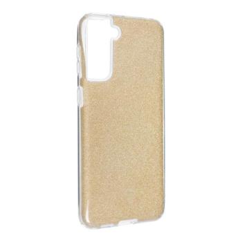 Samsung Galaxy S21 Plus szilikon tok, csillámos, hátlap tok, arany, SM-G996, Shining kép