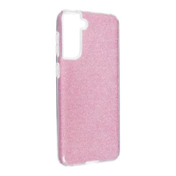 Samsung Galaxy S21 Plus szilikon tok, csillámos, hátlap tok, pink, SM-G996, Shining kép