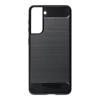 Samsung Galaxy S21 Plus szilikon tok, fekete, SM-G996, Carbon fiber kép