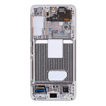 Samsung Galaxy S22 kompatibilis LCD kijelző + érintő, kerettel, fehér, SM-S901B kép
