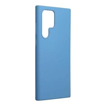 Samsung Galaxy S22 Plus szilikon tok, matt, velúr belső, kék, SM-S906, Forcell Silicone kép