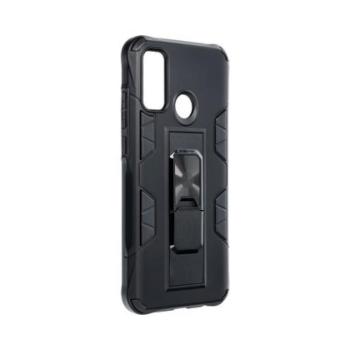 Samsung Galaxy S22 Plus ütésálló hátlap tok, kitámasztható, fekete, SM-S906, Forcell Defender kép