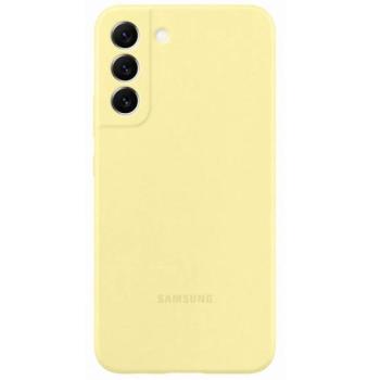 Samsung Galaxy S22+ Silicone Cover, gyári szilikon tok, sárga, EF-PS906TY kép
