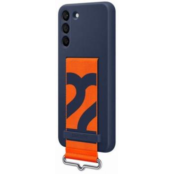 Samsung Galaxy S22+ Silicone Cover with Strap, gyári szilikon tok szíjjal, sötétkék, EF-GS906TN kép
