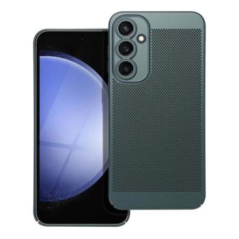 Samsung Galaxy S23 FE SM-S711, Műanyag hátlap védőtok, légáteresztő, lyukacsos minta, Breezy, zöld kép