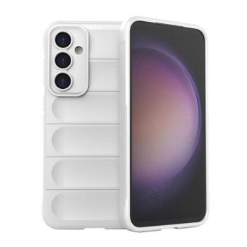 Samsung Galaxy S23 FE SM-S711, Szilikon tok, közepesen ütésálló, 3D minta, fehér kép