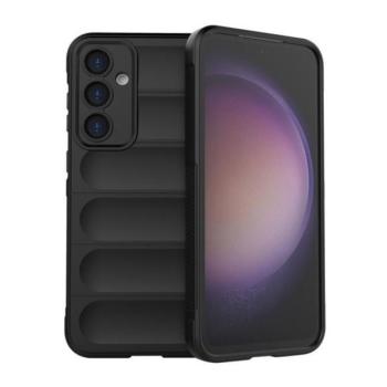 Samsung Galaxy S23 FE SM-S711, Szilikon tok, közepesen ütésálló, 3D minta, fekete kép